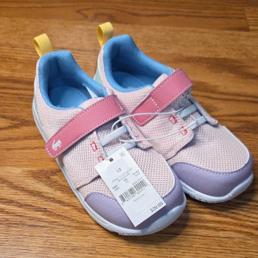 See Kai Run Pink and Purple Sneakers with Velcro Strap